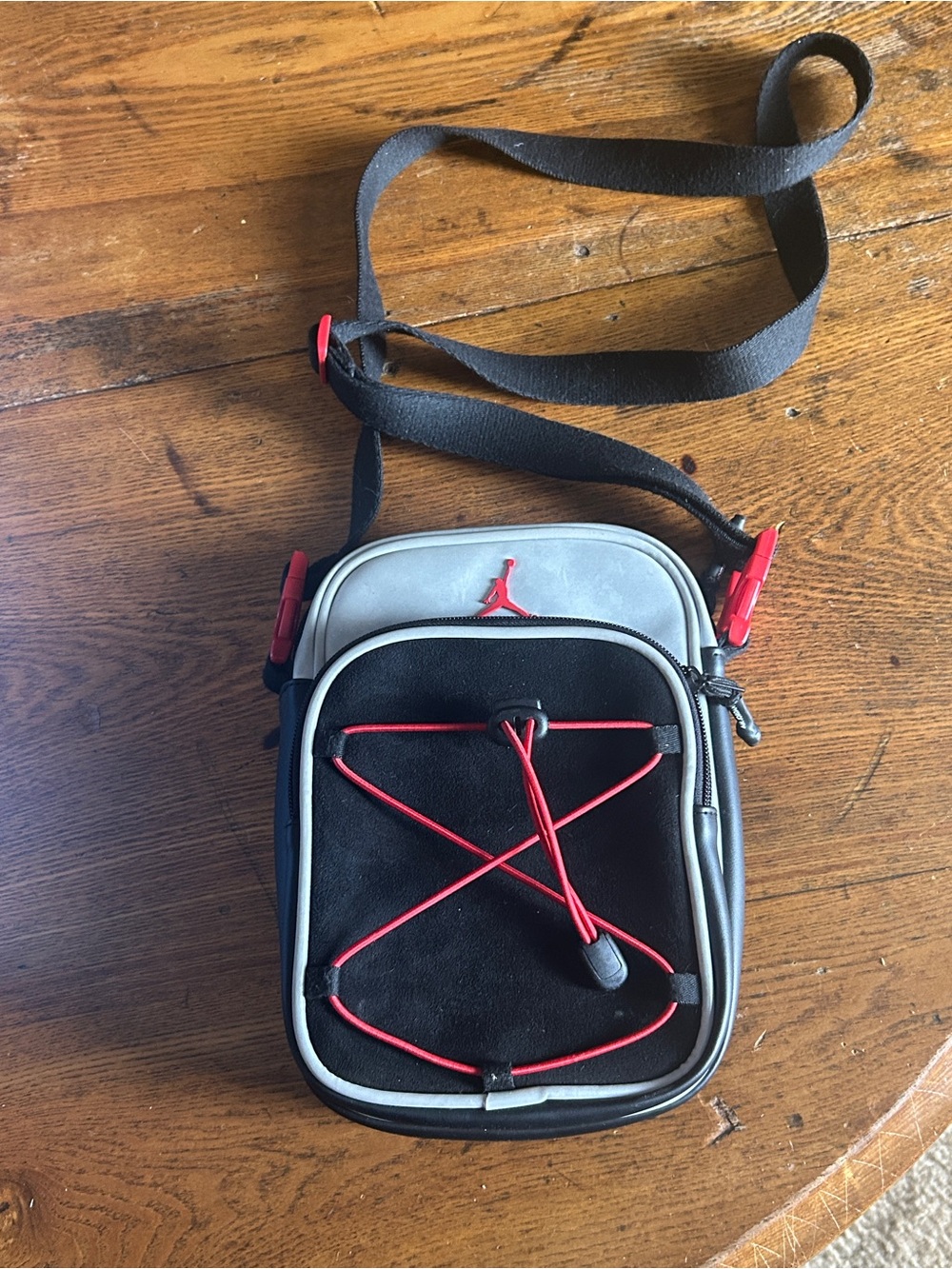 Jordan Black & Gray Crossbody Bag